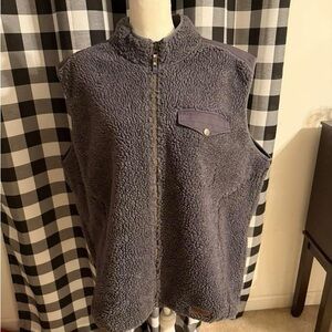 Gray Sherpa Fleece Vest